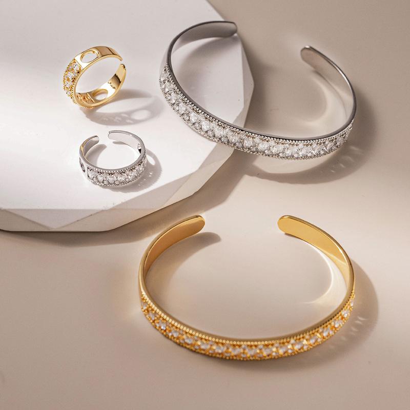 Her Lab | Кольцо с полым цирконом, индивидуальное легкое роскошное ювелирное кольцо