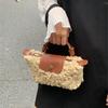 JIAERDI Vintage Brown Lambswool Handbag Women Plush Small Capacity Shoulder Bag Ladies Daily Casual Versatile Crossbody Bag