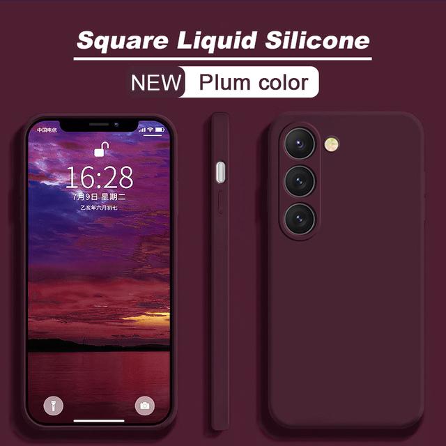Мягкий жидкий силиконовый чехол для Samsung Galaxy S21 S23 S10 Plus S20 FE S10E S22 Note 20 Ultra Cover