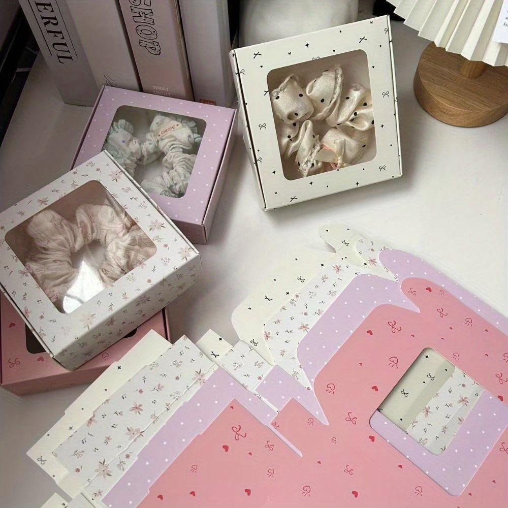 10 шт. подарочных коробок с окном, напечатанная коробка из крафт-бумаги, упаковка для угощений, аксессуары для волос, мыло, поделки, коробки для угощений, подарочная упаковка для дня рождения