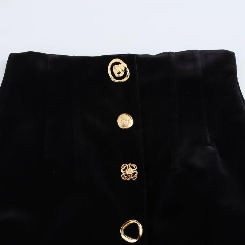 Kaslead New Arrival Women's Clothing Fashion Style Fashion Velvet Mid Length Long Length Straight Skirt 4043118