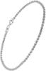 Shinjuku Gin No Kura: 1.7mm Wide Cut French Rope Chain Silver 925 Anklet, Approx. 21cm Long, Women's Silver Ankle Foot Summer Simple