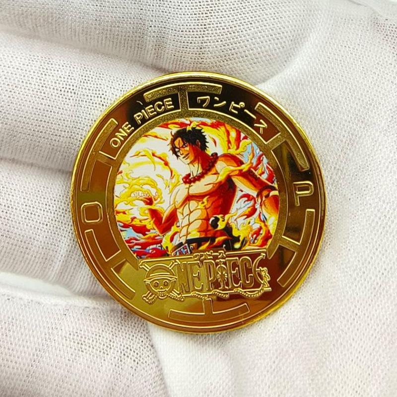 Креативная памятная медаль из аниме-сериала One Piece, фигурка-персонаж из мультфильма аниме, расписная коллекционная монета, игровая монета, подарок