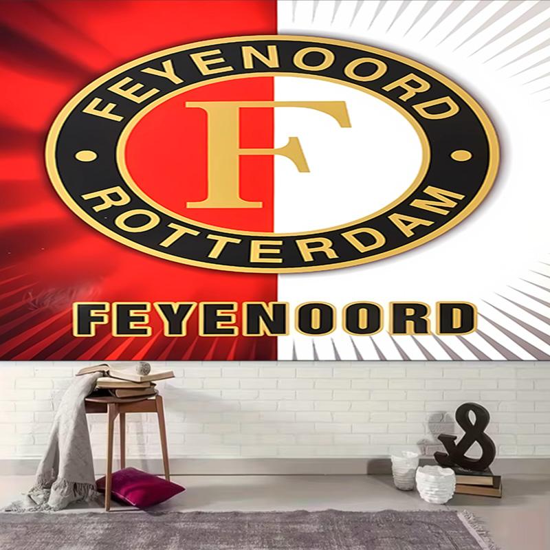 1pc Feyenoord Rotterdam logo Tapestry, Living Room, Bedroom, Office, Party Decor, Ideal Festive Gift