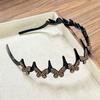 with Non Slip Clips Butterfly Clip Headband Silver Wavy Head Bands Crystal Headband  for Women