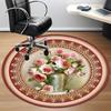 1pc Floral Decorative Chair Carpet for Office, Soft Comfortable Mat For Office, Living Room, Bedroom, Machine Washable Carpet yy251112150