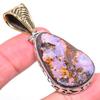 Natural Boulder Opal 925 Solid Sterling Silver Gift Tow Tone Pendant 2.40" S1U47