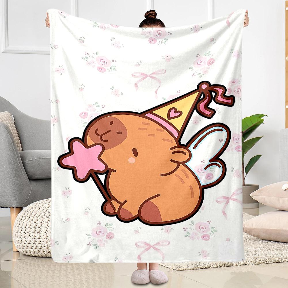 Winter Capybara In Scarf Blankets are suitable for living rooms, bedrooms, camping, and other places, making them an ideal choice for gifts.