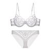 TERMEZY New Thin Lace Underwear Women Bralette Push Up Brassiere Sexy Hollow Out Bra Set French Lingerie Female Bra and Panty Set