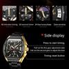 Men Watch Luxury Chronograph Quartz Watch Leather Waterproof Luminous Date Moon Phase Watches for Man Reloj