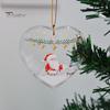 Рождественские украшения Прозрачный акриловый подвесной кулон в форме сердца Прочные зимние праздничные принадлежности для декора елки Домашние вечеринки Подарки своими руками