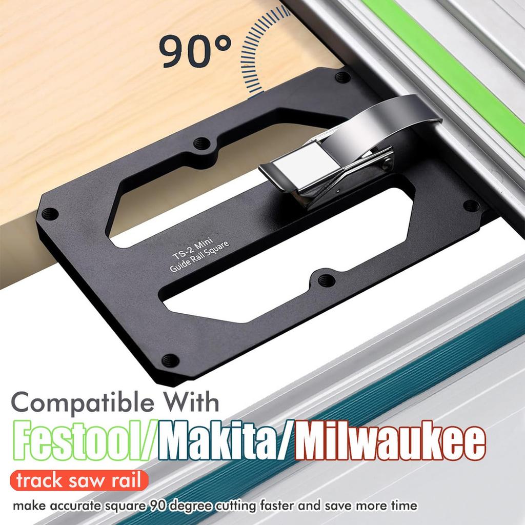 Направляющая квадратная угловая позиционирующая пластина Материал алюминиевый сплав Угловая позиционирующая пластина Подходит для направляющих TS55/TS75