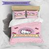 3pcs Sanrio HelloKitty12 Design Cover Set - HD Printed Bedding with 1 Cover and 2 Pillowcases - Perfect for Home and Dorm Decor