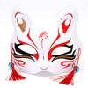 Japanese Mask Half Face Hand-painted Cat Fox Mask Anime Demon Slayer Masquerade Halloween Festival Cosplay Prop
