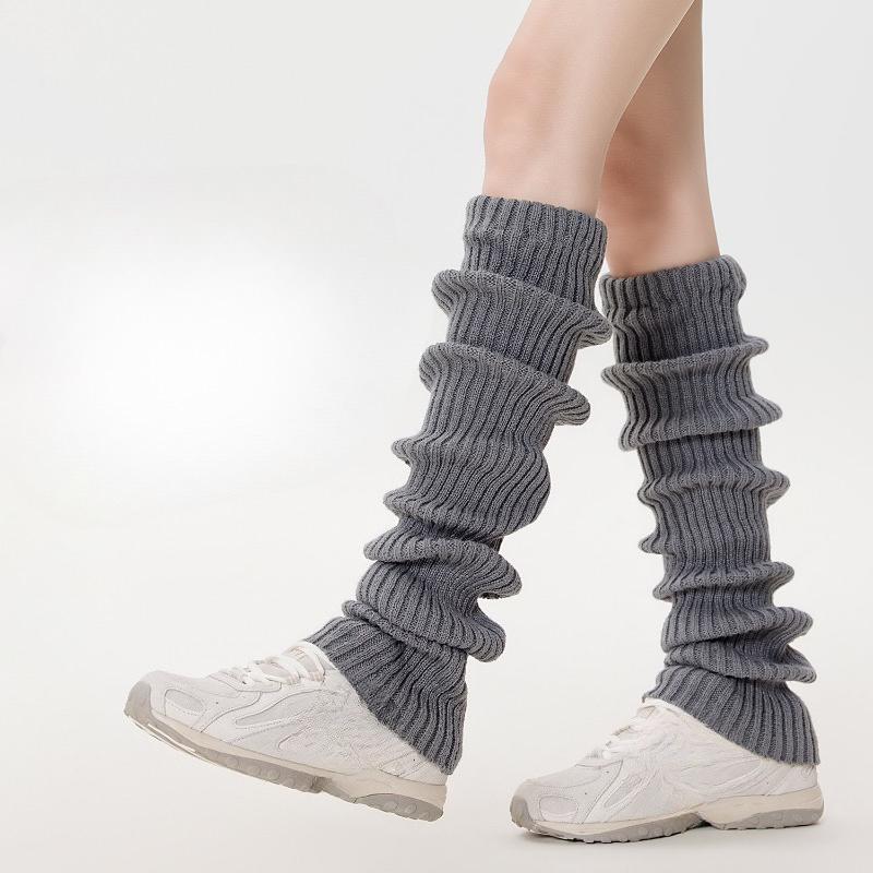 Весенне-осенние женские гетры для горячих девушек, белые женские гольфы до икры, сезонные вязаные носки, трендовые