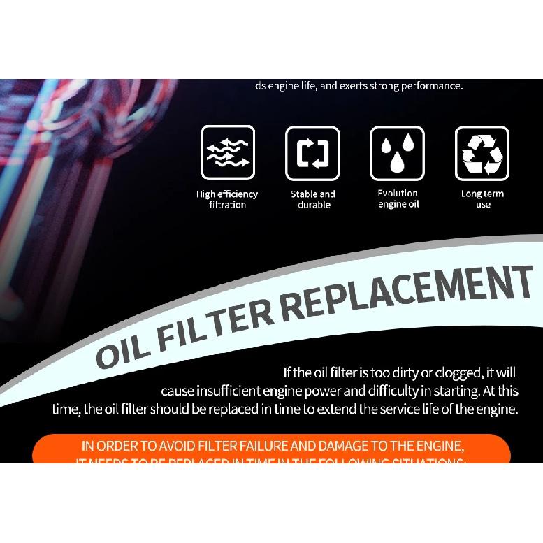 JSBM Motorcycle Oil Filter For Honda GL1800 Gold Wing XADV750 NSS750 Forza750 VTX1800 CRF1100L XL1000 CB500X CB400 CTX700 VFR800