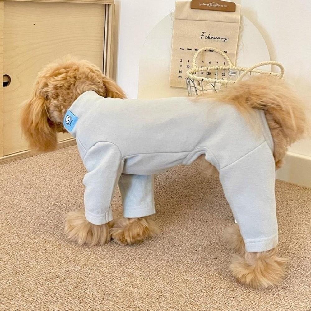 Warm Elastic Pet Jumpsuit Windproof Dog Fleece Pajamas Pet Four Legged Pants  Small Medium Dogs