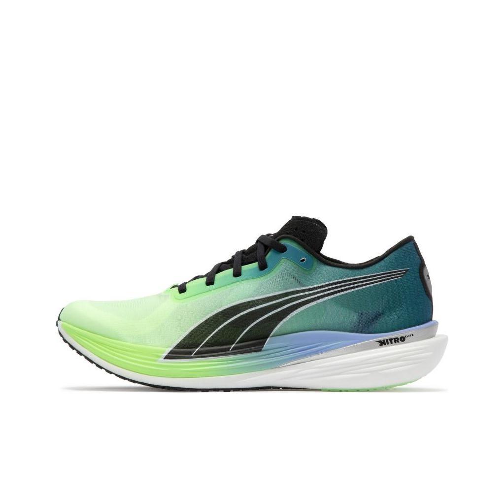 Puma Мужские кроссовки Deviate Nitro Elite 2 Fireglow Green Fizzy-Lime Royal-Sapphire 377786-01