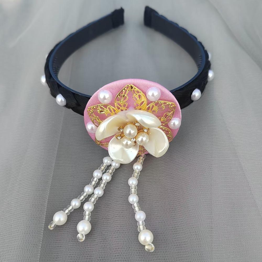 Pearl Hanbok Hairband Tassels Stage Dance Hair Hoop Gift Korean Headband Children