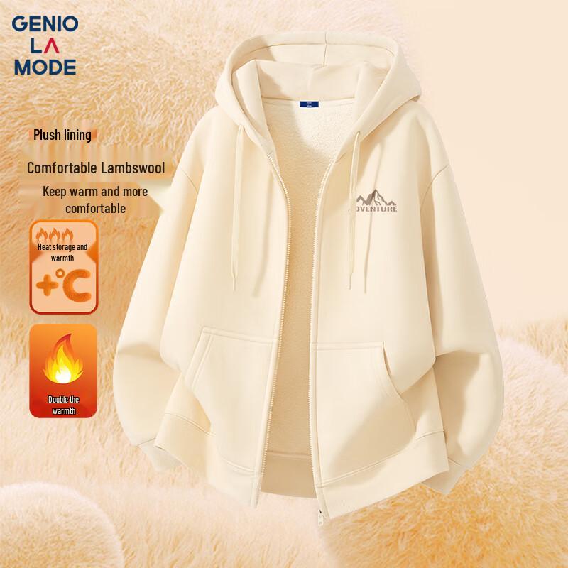 Мужская толстовка на молнии с подкладкой из шерпы GENIOLAMODE