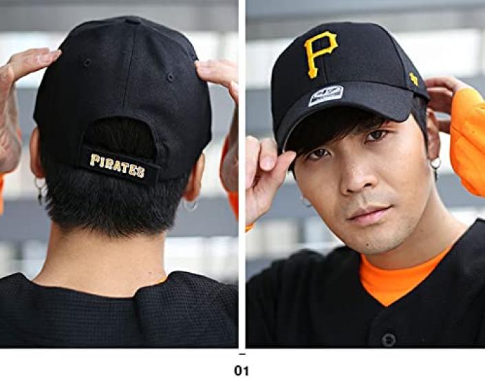 Кепка 47 Brand Pirates MLB Черно-желтая B-MVP20WBV (01)