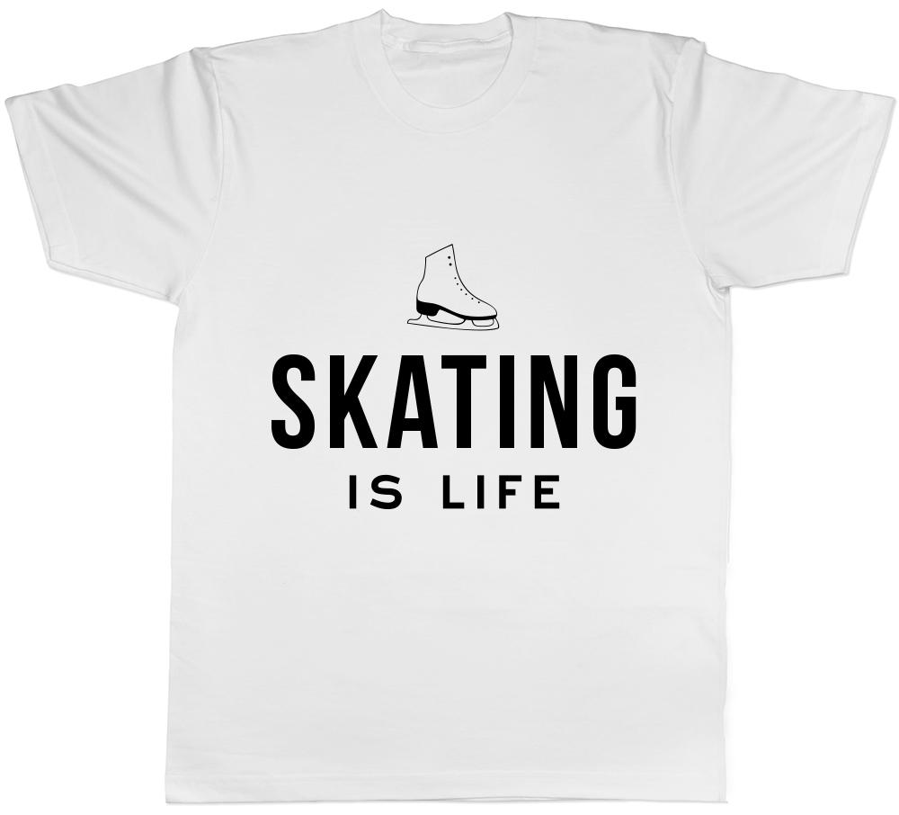 Ice Skating is Life Unisexs Unisexs Ladies TShirt Tee