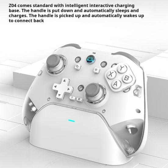 Gamepad with Customizable Button Modules Interactive Charging Base Multi-Platform Use Bluetooth-compatible 5.3 Turbo Macro Functions Game Controller