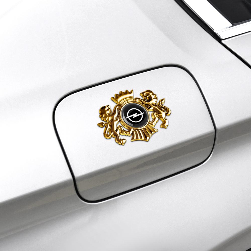 AAHI1 1Pcs 3D Metal Lion Crown Emblem Car Body Side Window Stickers For Opel OPC Astra G H J K Insignia Corsa Mokka Vectra Accessories