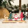 Christmas Wooden  Elk Snowman Desktop Decoration Small Ornaments