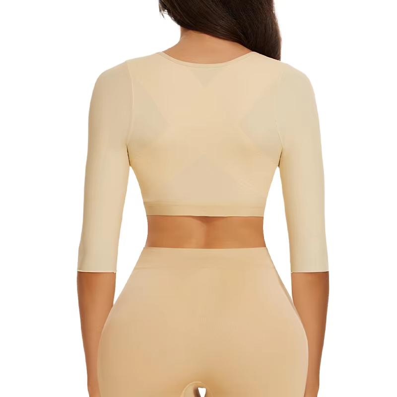 Breast Support Push Up Tops Upper Arm Shapers Compression Half Sleeves Women Arm Shapewear Humpback Posture Corrector Shoulder