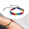 4Pcs Handmade Braided Rainbow Bracelet Pride Day Rainbow Rope for Men Women Party Supplis