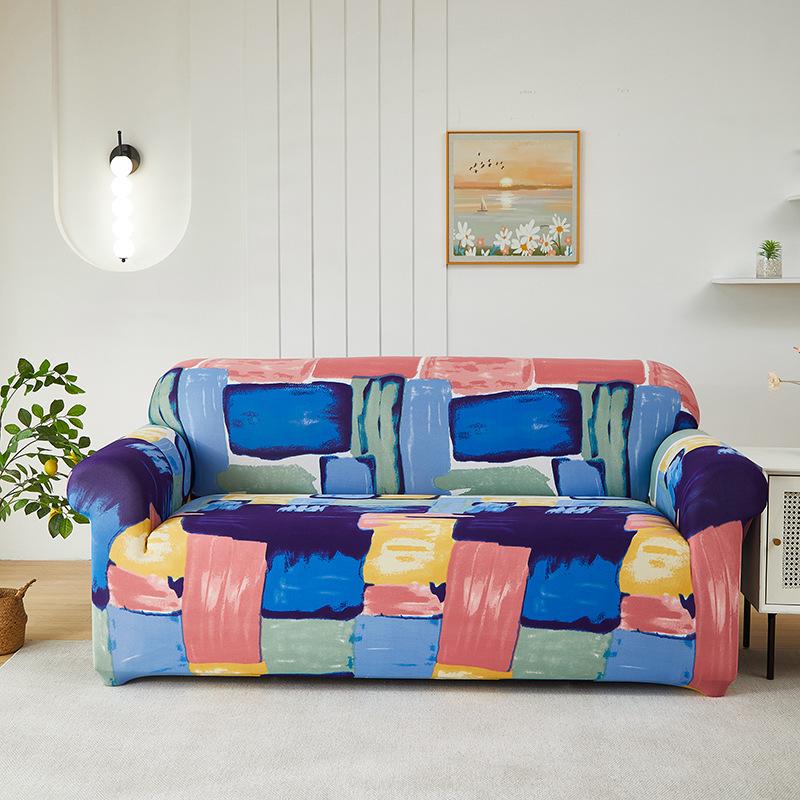 1 шт. Чехол на диван, Нескользящий, с цветочным принтом, Чехол для дивана, Защита мебели для спальни, офиса, гостиной, домашний декор