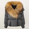 OFTBUY 2024 Winter Jacket Women Natural Real Raccoon Fox Fur Collar White Duck Down Coat Thick Warm Streetwear Casual Outerwear