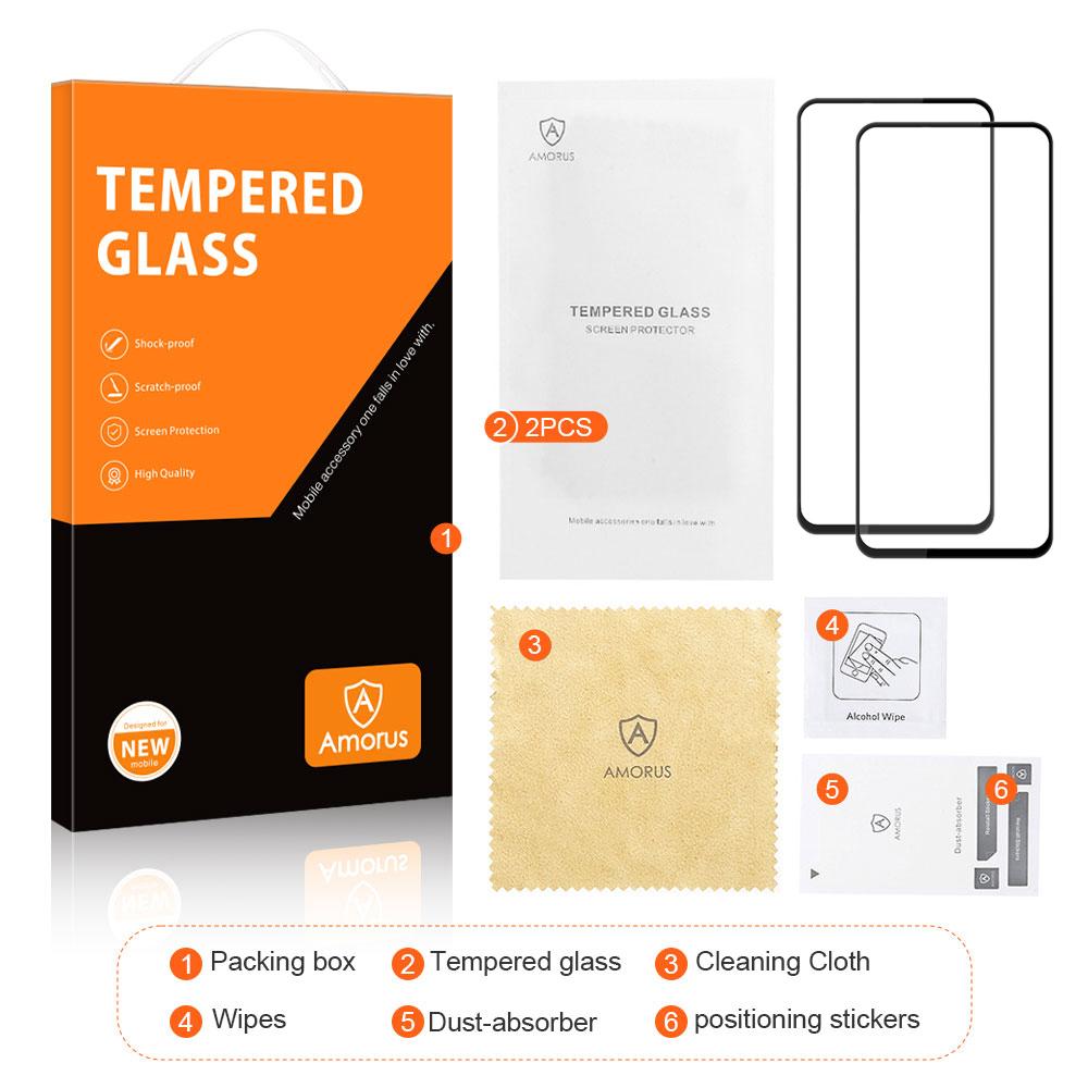 AMORUS 2 шт. Защитная пленка из закаленного стекла для Oppo A58 4G с шелкографией и защитой от отпечатков пальцев
