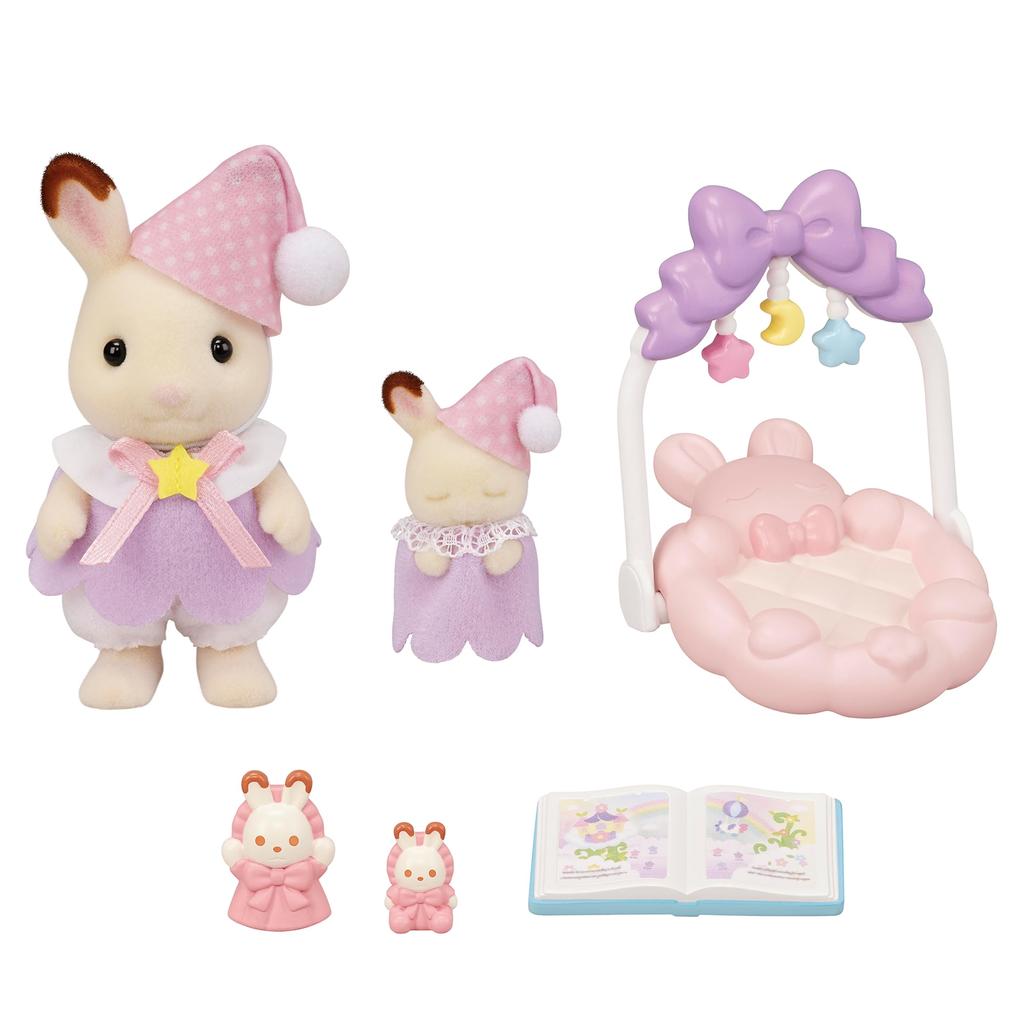 Sylvanian Families Doll and Furniture Set Together ST Mark Ages 3 and Toy Sylvanian Families EPOCH [Sleep Set] DF-27 Certified, Up, Dollhouse,