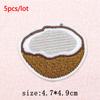 5Pcs/Lot Coconut Girl Summer Slogan Iron on Patches - Embroidered Patches on Clothes Bags Hats Jackets Decor