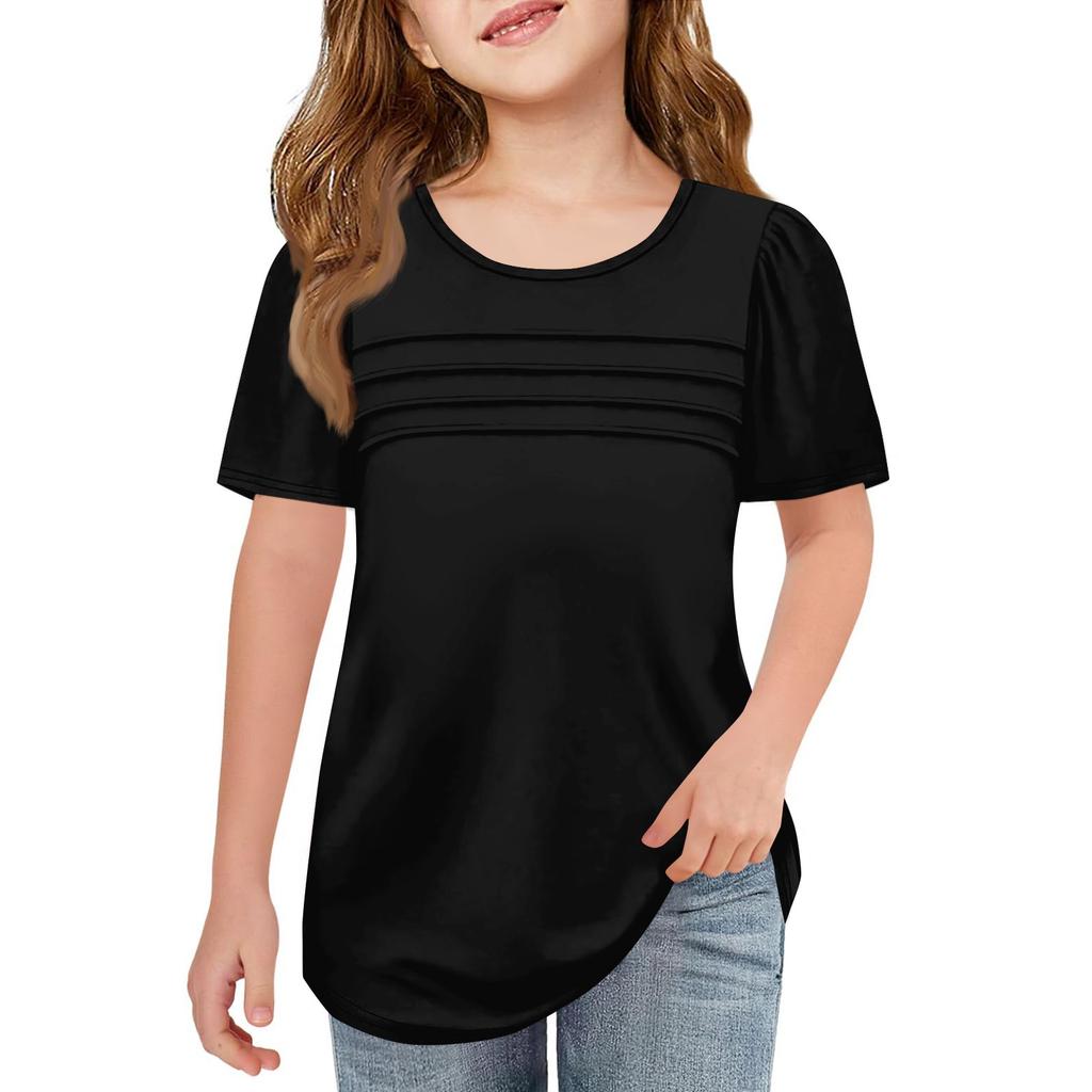 Детские футболки с короткими рукавами и круглым воротником, футболка для отдыха на лето