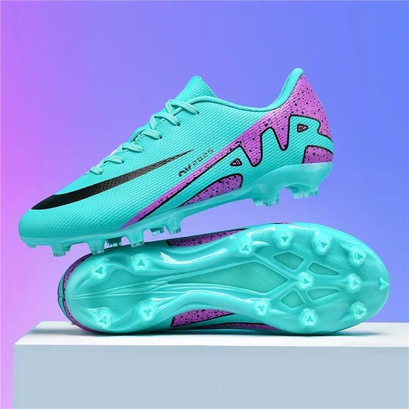 New Men Soccer Shoes Breathable Sneakers Indoor Training Cleats Long Spikes Football Boots Drop Shipping Ultralight