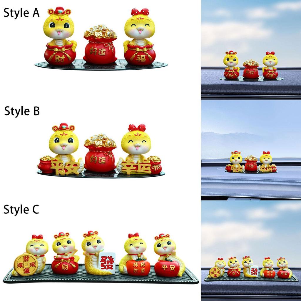 3 шт. набор статуй змеи в виде денежного мешка украшения для приборной панели автомобиля украшения для рабочего стола