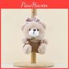 Adorable Bear Cartoon Plush Keychain With Pp Cotton Filling For Bag Decor