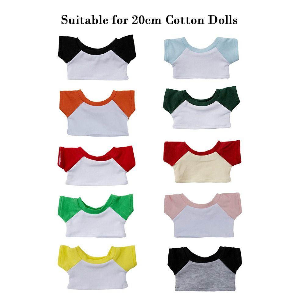 Suit Toys Accessories Idol Doll Outfit 20cm Doll Clothes Doll Catoon Tops Mini Clothes Doll T-shirt