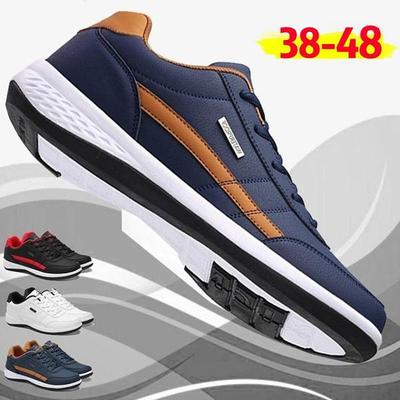 Мужские модные кожаные кроссовки для бега для бизнеса и отдыха на открытом воздухе, размер 38-50