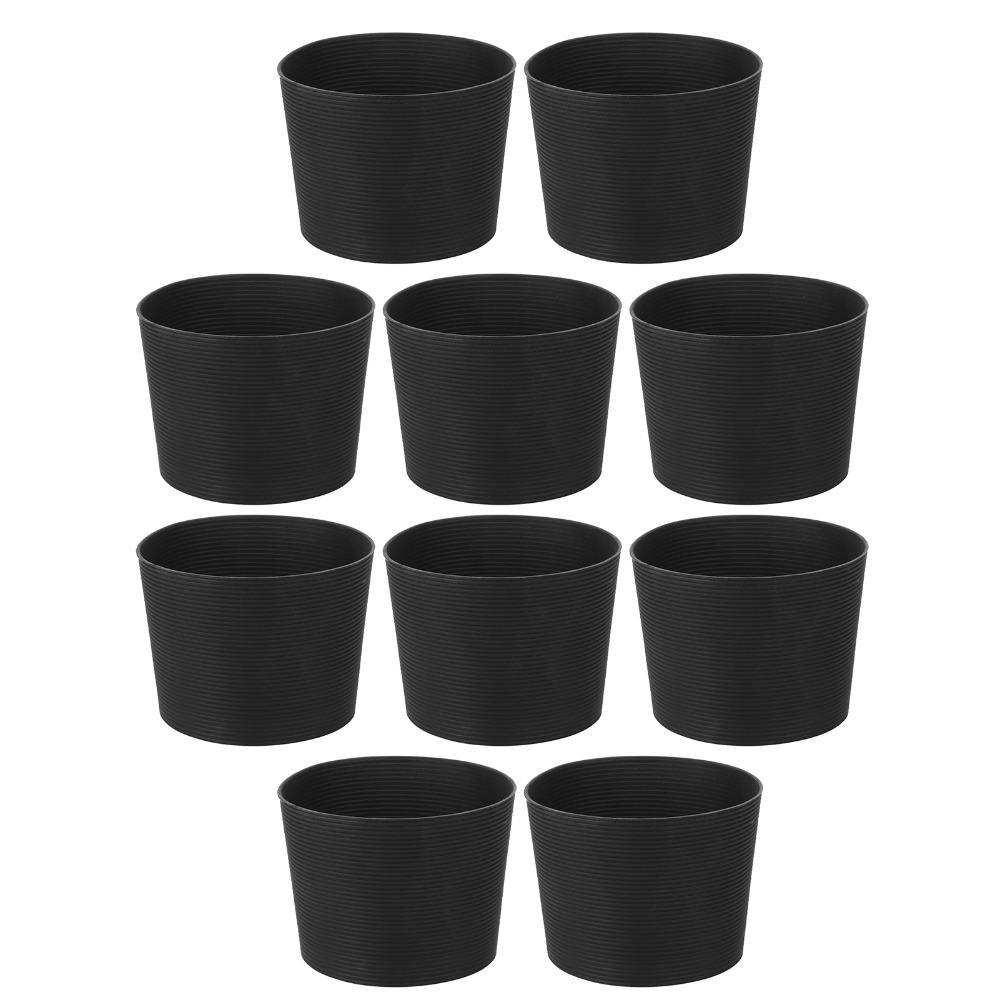 10pcs Silicone Material Bottle Mug Protector Heat Resistant Sleeve Coffee Glass Cups