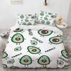 Cartoon Avocado King Queen Duvet Cover Fruit Funny Expression Bedding Set For Kids Teens Adult Green Quilt Cover With Pillowcase