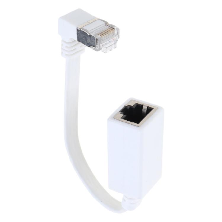 Кабель-удлинитель Ethernet CAT7 10 Гбит/с, 90-градусный удлинитель, угловой сетевой кабель RJ45-адаптер для ПК