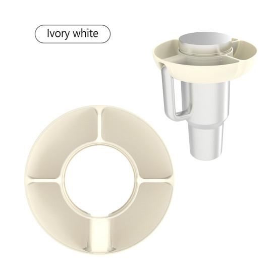 Силиконовый стакан для закусок, многоразовое кольцо для закусок для стакана на 40 унций с ручкой, 4 отделения, поднос для закусок, контейнер для блюд
