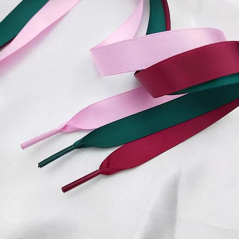 Silk Shoe Laces Satin Ribbon Flat Shoelaces Women Sneakers Shoelace Boots Laces for Shoes Length 80CM 100CM 120CM 150CM
