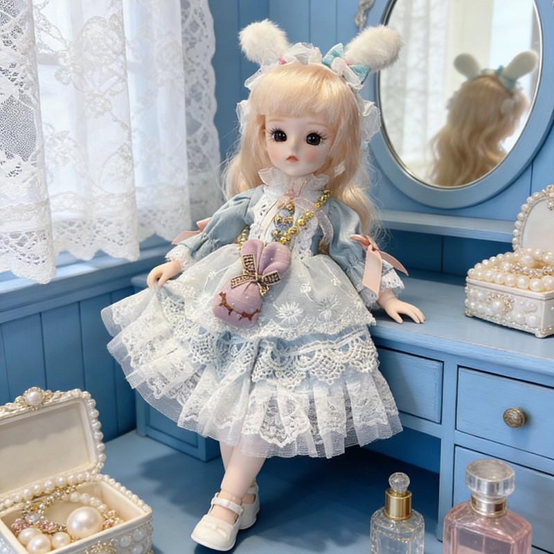 Набор одежды для кук Лолита 30 см 6-точечные куклы BJD Только одежда Не плюшевая игрушка Для девочек Возраст 4-6 лет