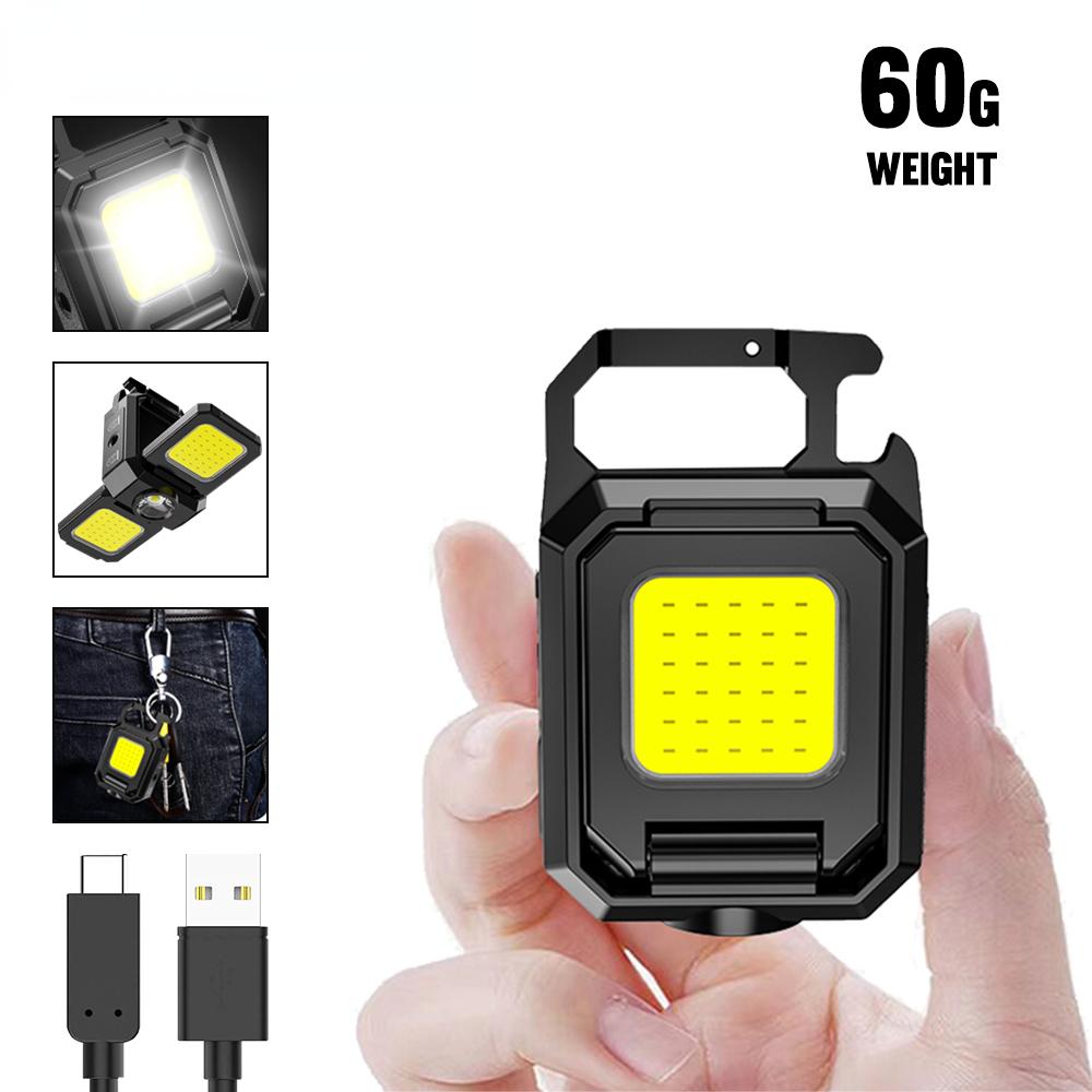 COB LED XPE Mini Ultra Bright Key Light Портативный рабочий фонарь 4 переключателя передач Встроенный аккумулятор Type-C Зарядка через USB IPX4