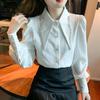 White Shirt for Women New Design Sweet Beading Fashionable StyleTrendy Top